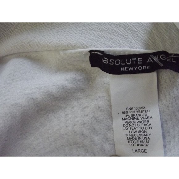 Absolute Angel Romper Large White Skort Shorts L sleeveless spaghetti straps - Picture 7 of 8